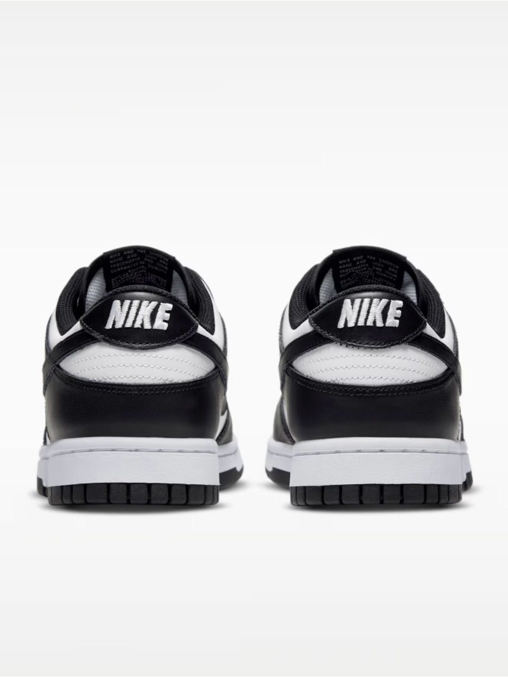 Nike Low-Top Black and White Leather Sneakers - Picture 3 of 5